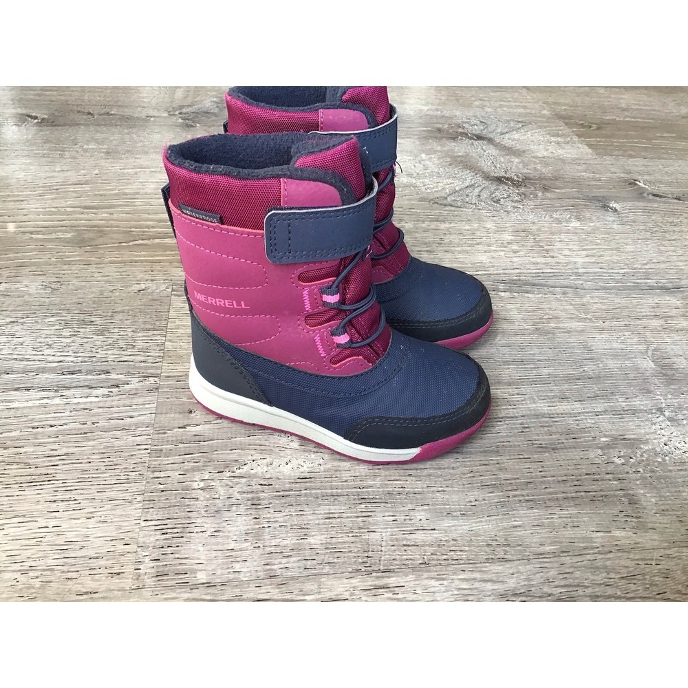 Merrell Snow Storm Boots Toddler Girls Size 7 Berry Navy Winter Snow ML165313